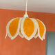 Suspension vintage fleur orange