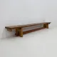Vintage solid wooden school bench, 1970s