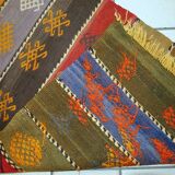 Kilim vintage fait main Sumak persan 70cm x 132cm (années 1940)