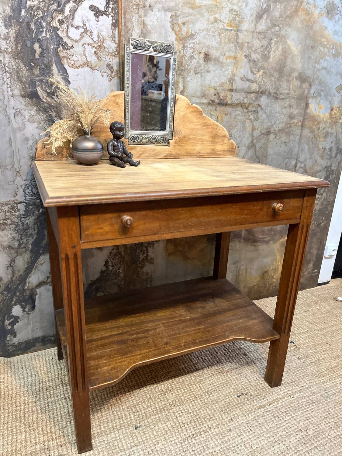 Antique oak dressing table