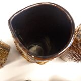 Lot de 8 chopes en céramique émaillée