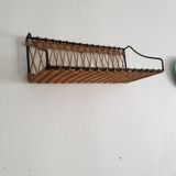 Rattan wall shelf
