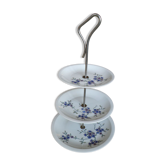Présentoir serviteur à gâteaux, apéritif, fruits, en porcelaine