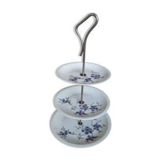 Display servant for cakes, aperitif, fruit, porcelain