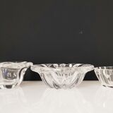 Set of 3 cups including one signed Val Saint Lambert