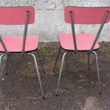 Set of 2 chairs in formica Red