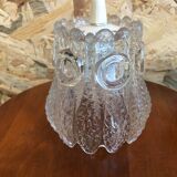 Old suspension glass molded shape flowers 70s vintage