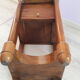 Empire period bedside table in solid walnut