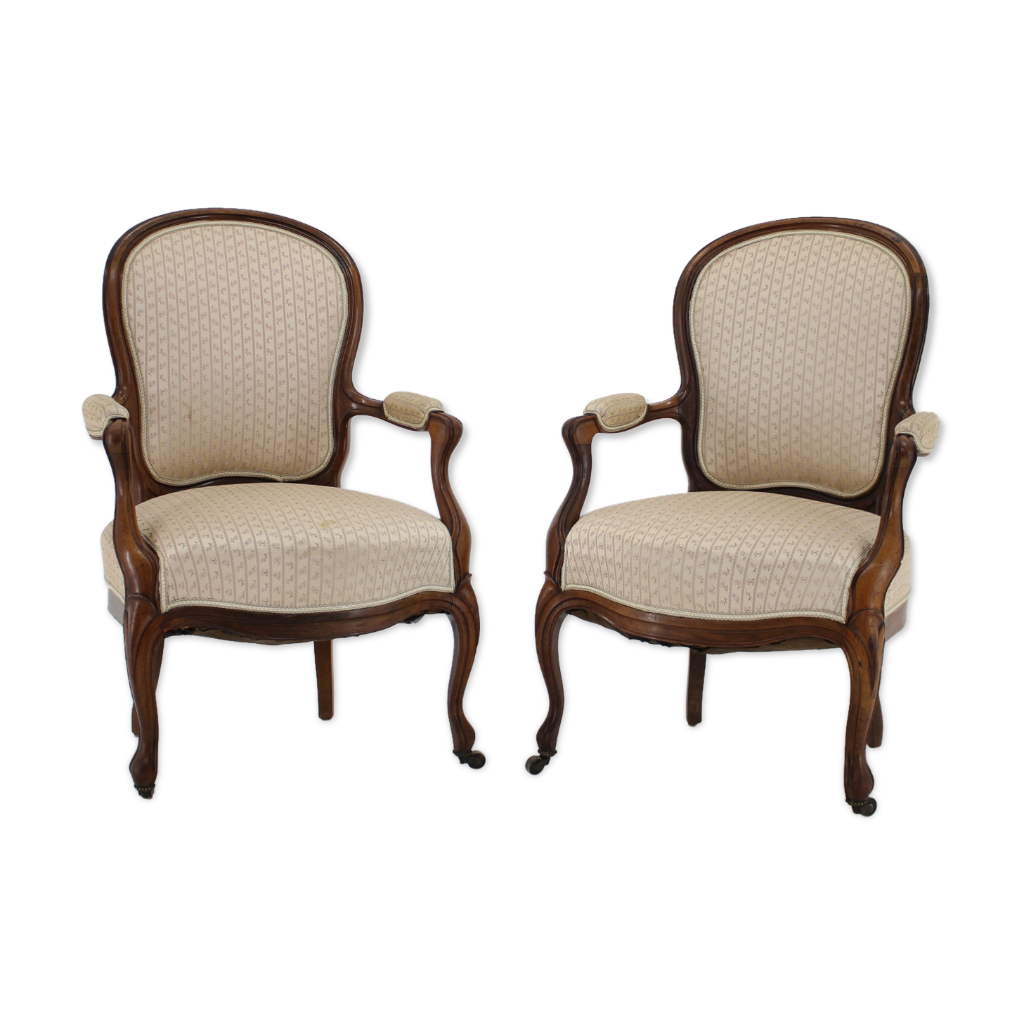 Pair of original danish rococo chairs 1900s