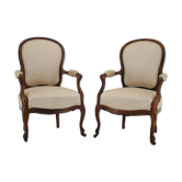 Paire de fauteuils rococo des années 1900