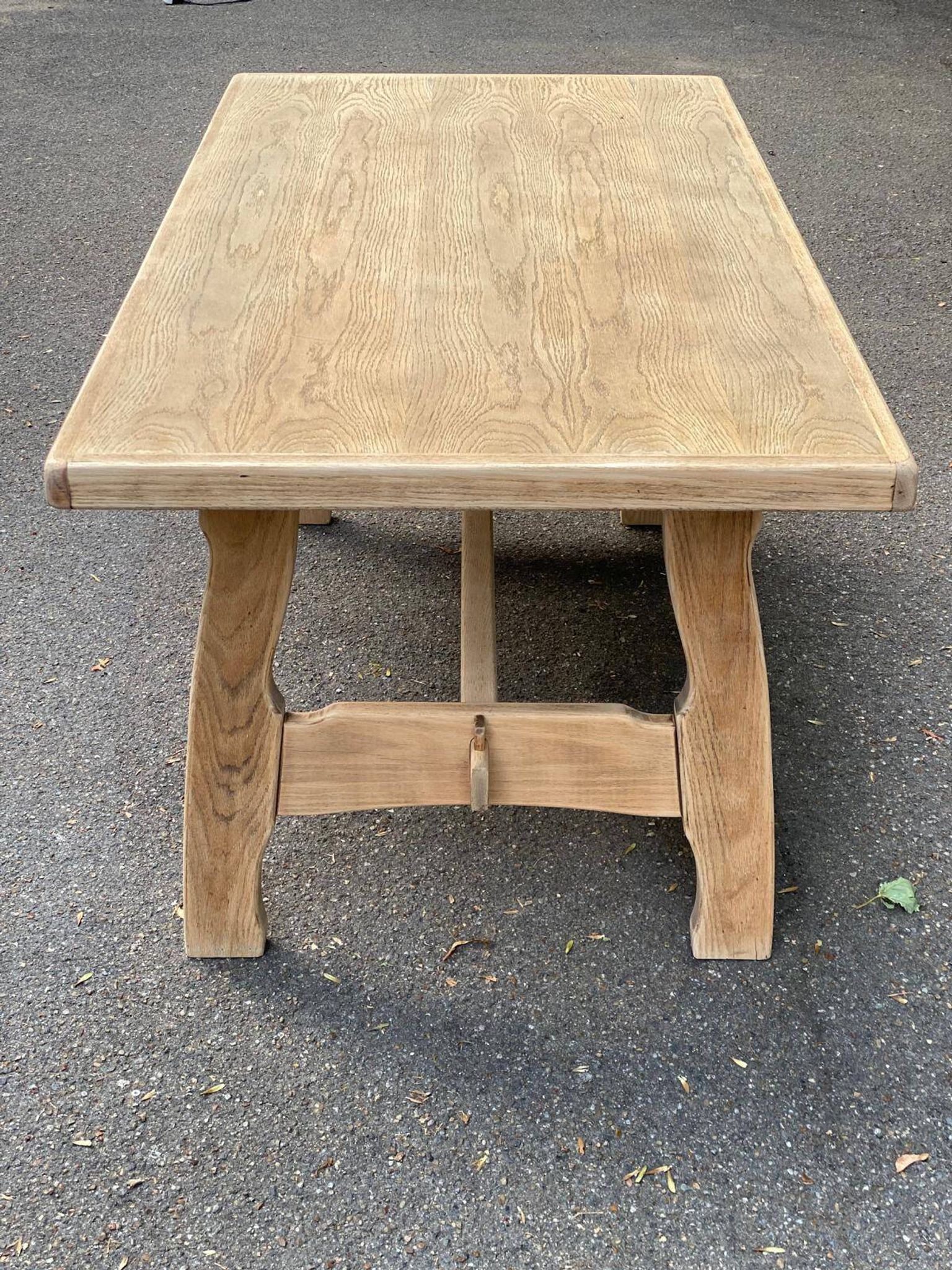 Monastery dining table stripped in oak 170cm 1950s