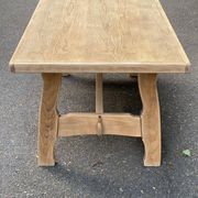 Monastery dining table stripped in oak 170cm 1950s