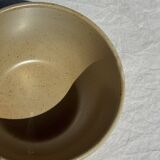 A small tall beige bowl CNP Grès Village France vintage D12