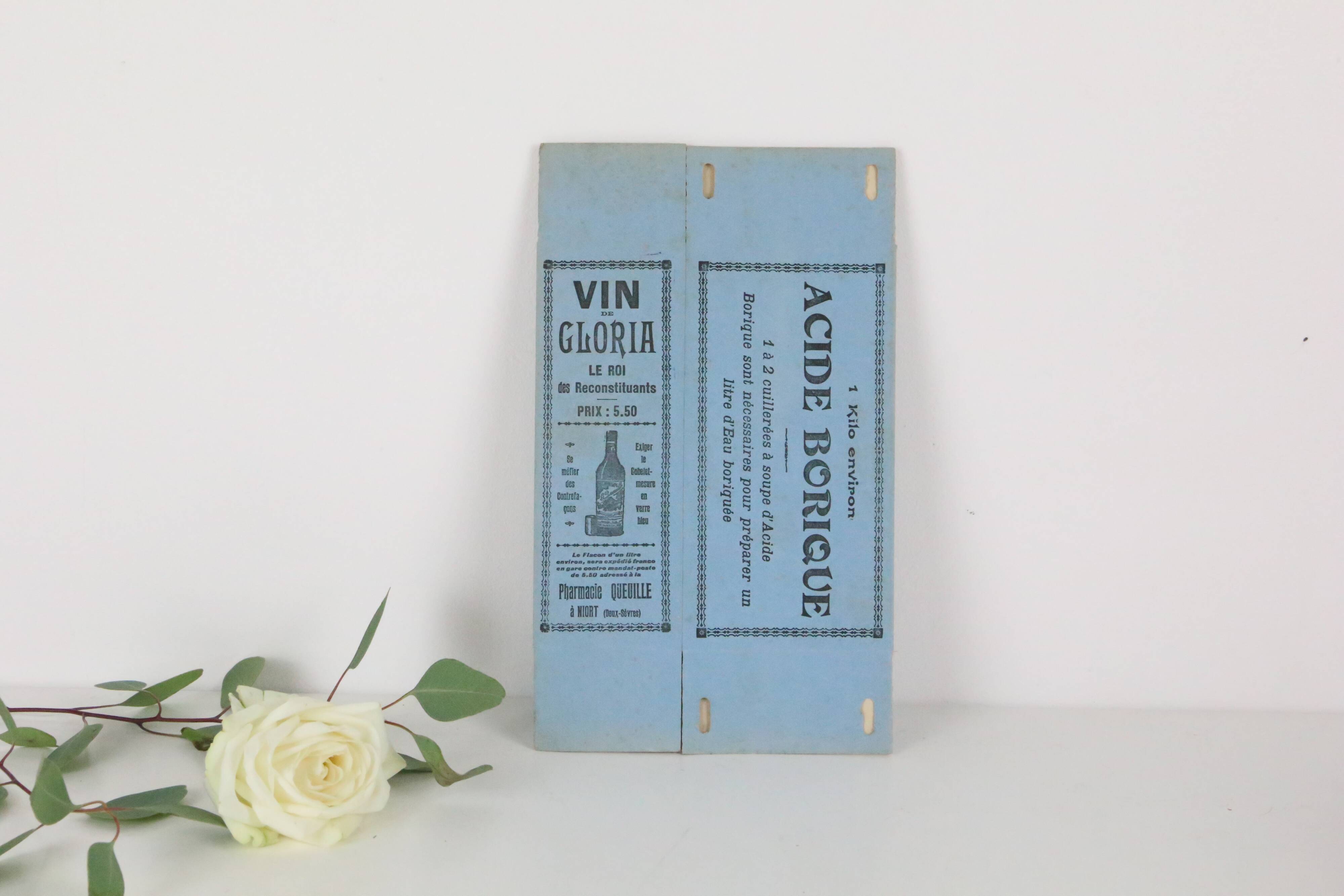 Old cardboard pharmacy medicine box, 1920/1930