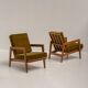 Paire de fauteuils de reconstruction française, France 1960s