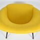 Original vintage armchair Olympia, 1960s, restored, yellow fabric