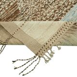 Handwoven Turkish Rustic 261 cm x 302 cm Beige Wool Carpet