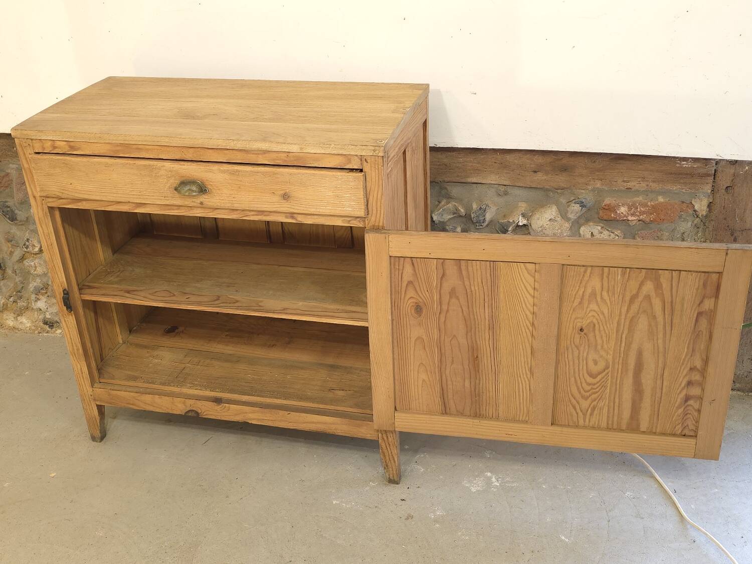 Jam cabinet, Parisian buffet in raw wood