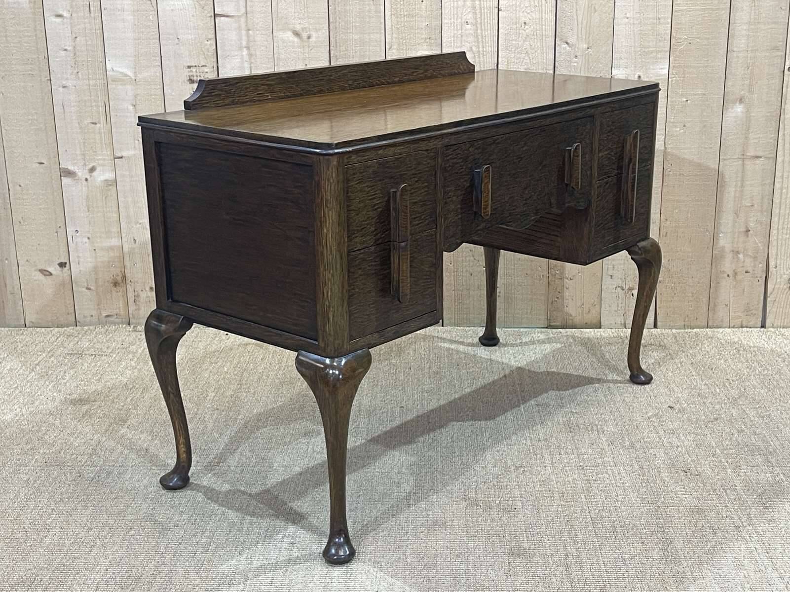 English Chippendale oak desk from the 1930s