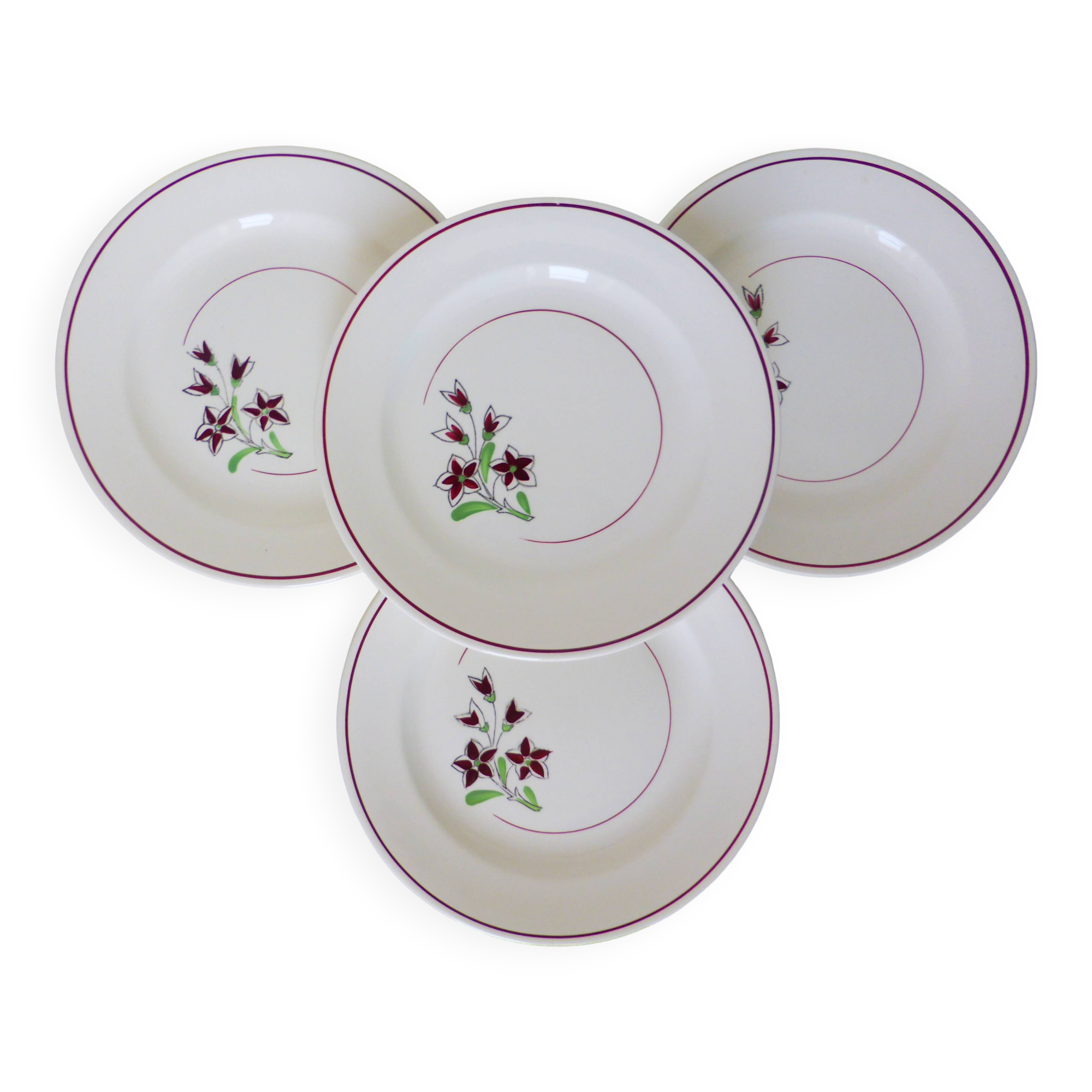 4 vintage dinner plates from the Salins factory 210638