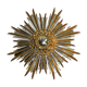 Miroir soleil bombé dit " de sorcière " 78 cm bois doré début XXe