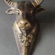 Bronze patinated metal bull wall hook