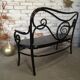 Banquette Thonet laqué noir