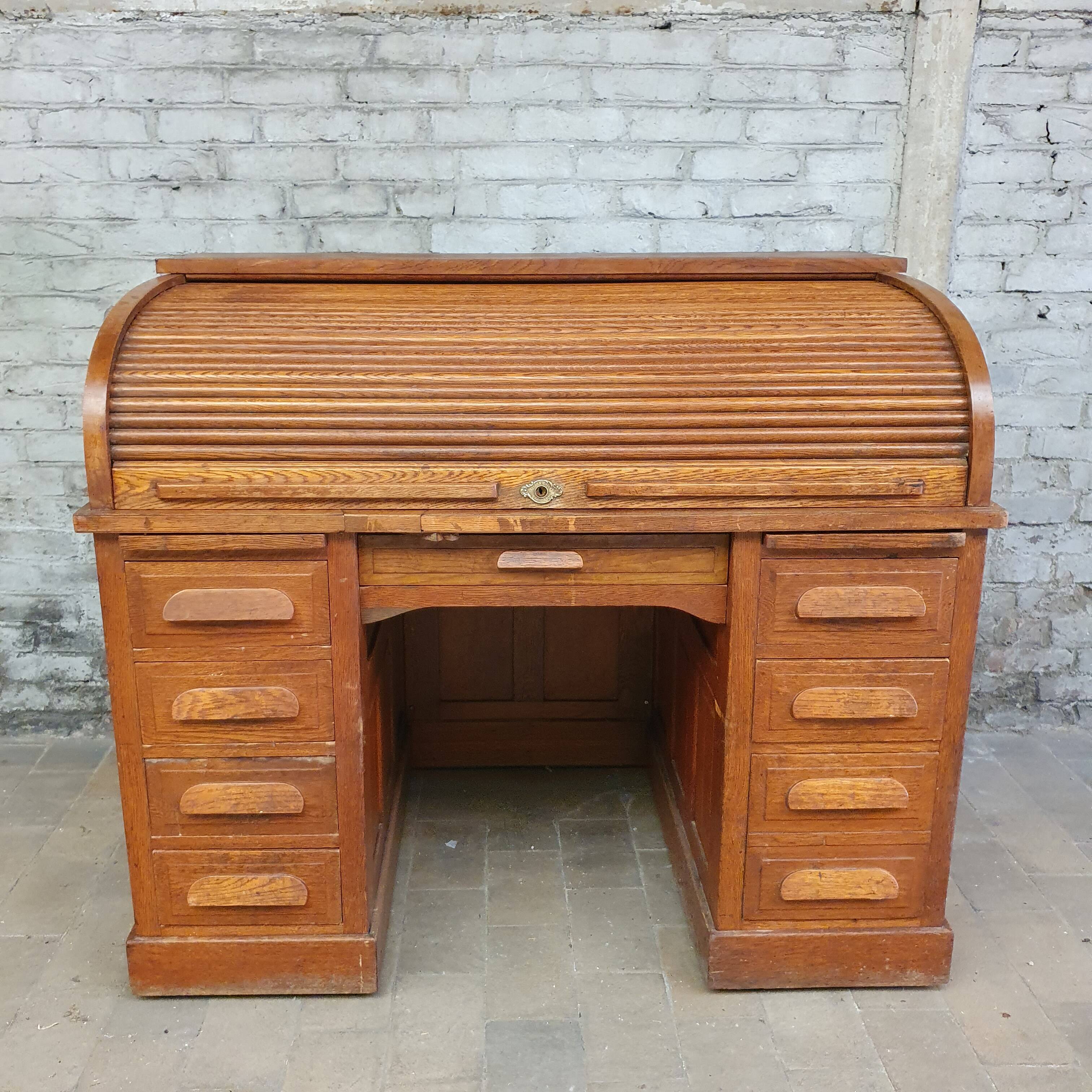 American oak desk