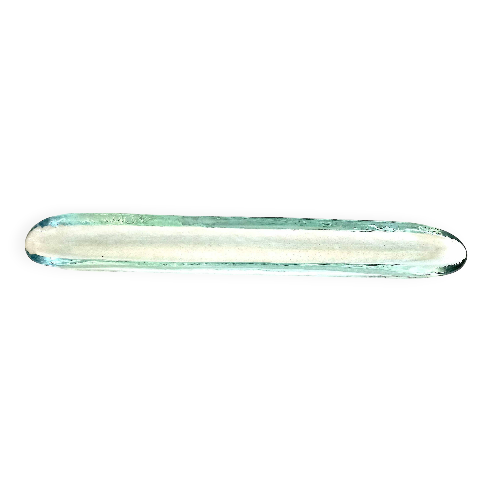 Elongated glass dish from the 70s Length 38 cm