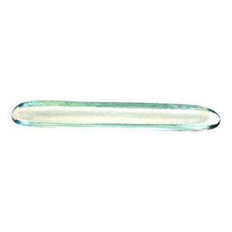 Elongated glass dish from the 70s Length 38 cm