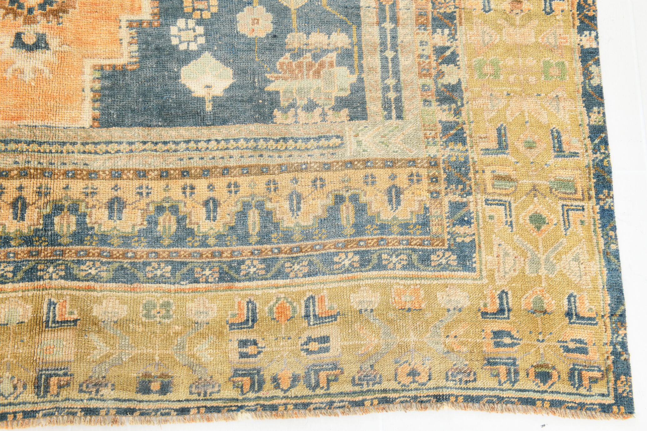 Tapis rustique primitif vintage noué à la main, 266x163Cm