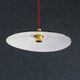 Exterior black enamelled sheet metal suspension delivered with a new socket and red cord