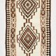 Tapis Kilim marron et crème 3x8, 86x252 cm