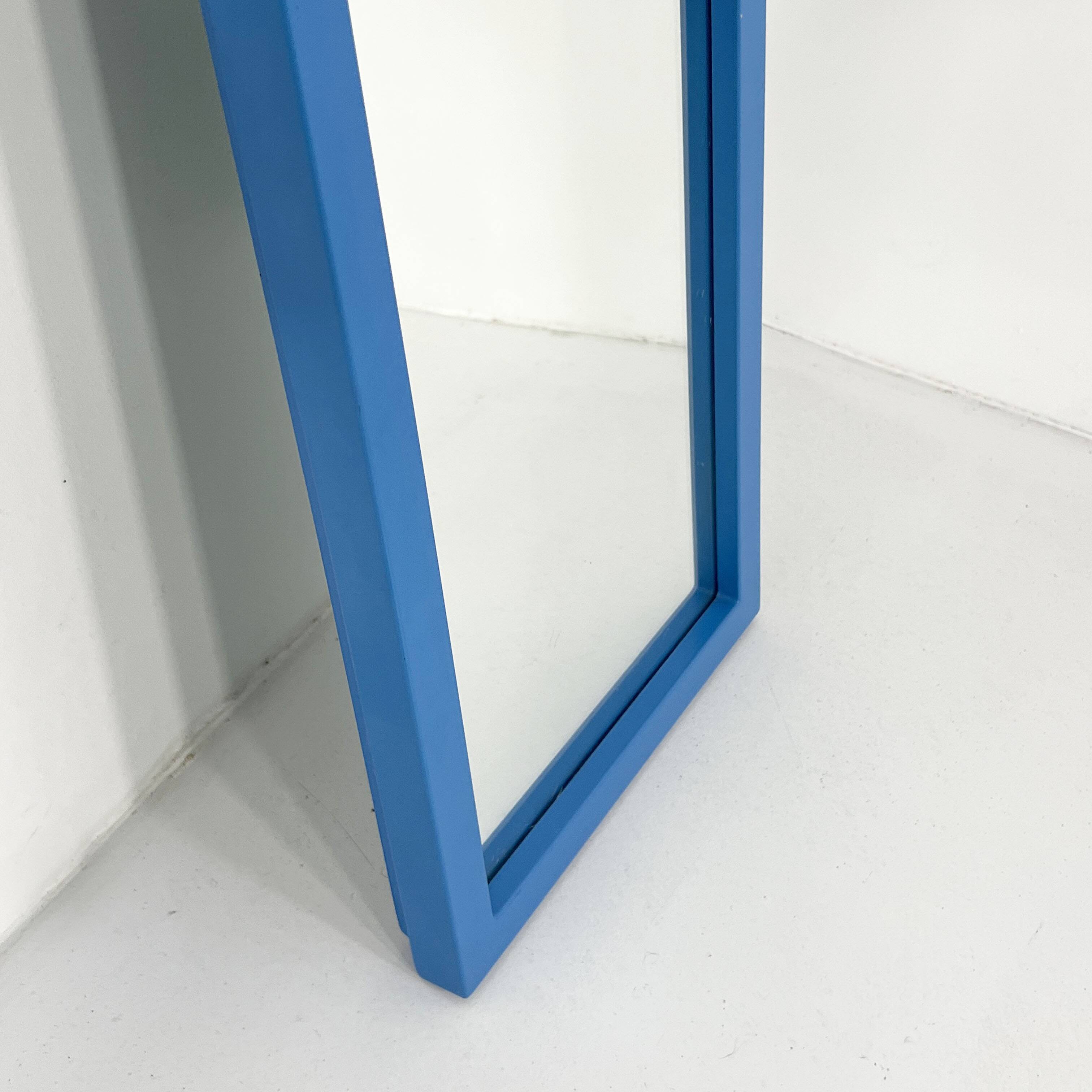 Blue mirror by Anna Castelli Ferrieri for Kartell 1980s