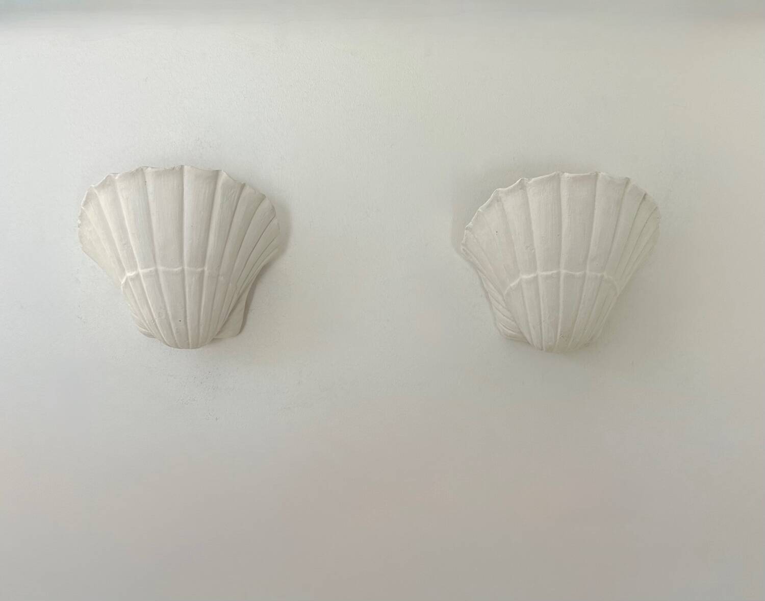Pair of vintage plaster sconces