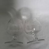 Set of 2 cognac or liqueur glasses