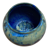Blue ceramic round pot