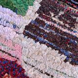 Moroccan carpet Boucherouite colored - 115 x 205 cm