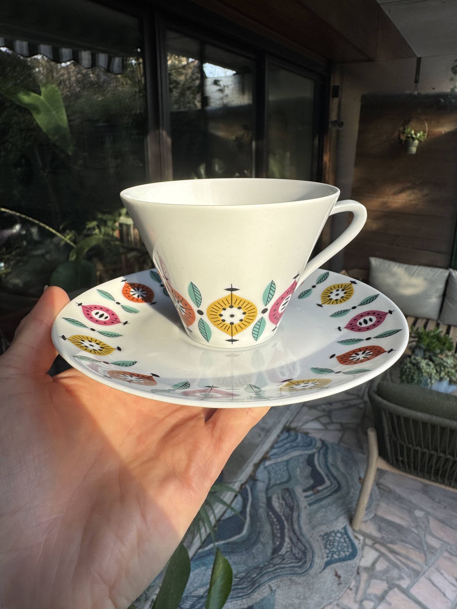 Vintage tea service from the 70s – Schirnding Bavaria – 2 cups + plates