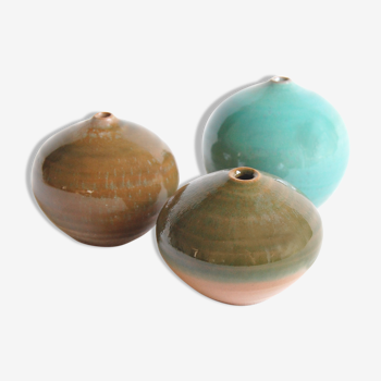 Trio de vases soliflores miniatures Antonio Lampecco