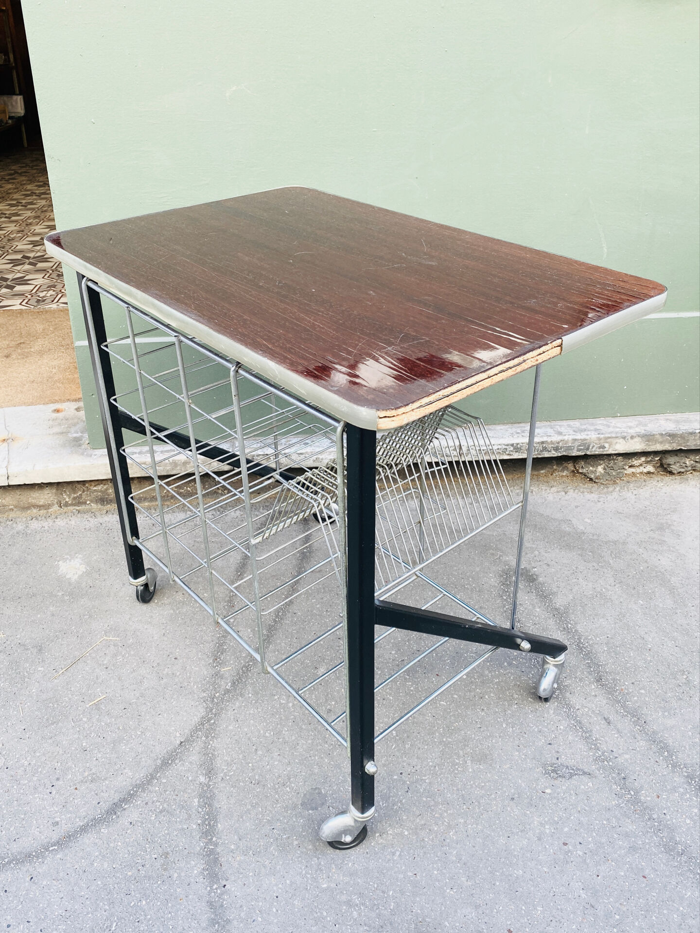 Sideboard / vinyl storage unit on wheels