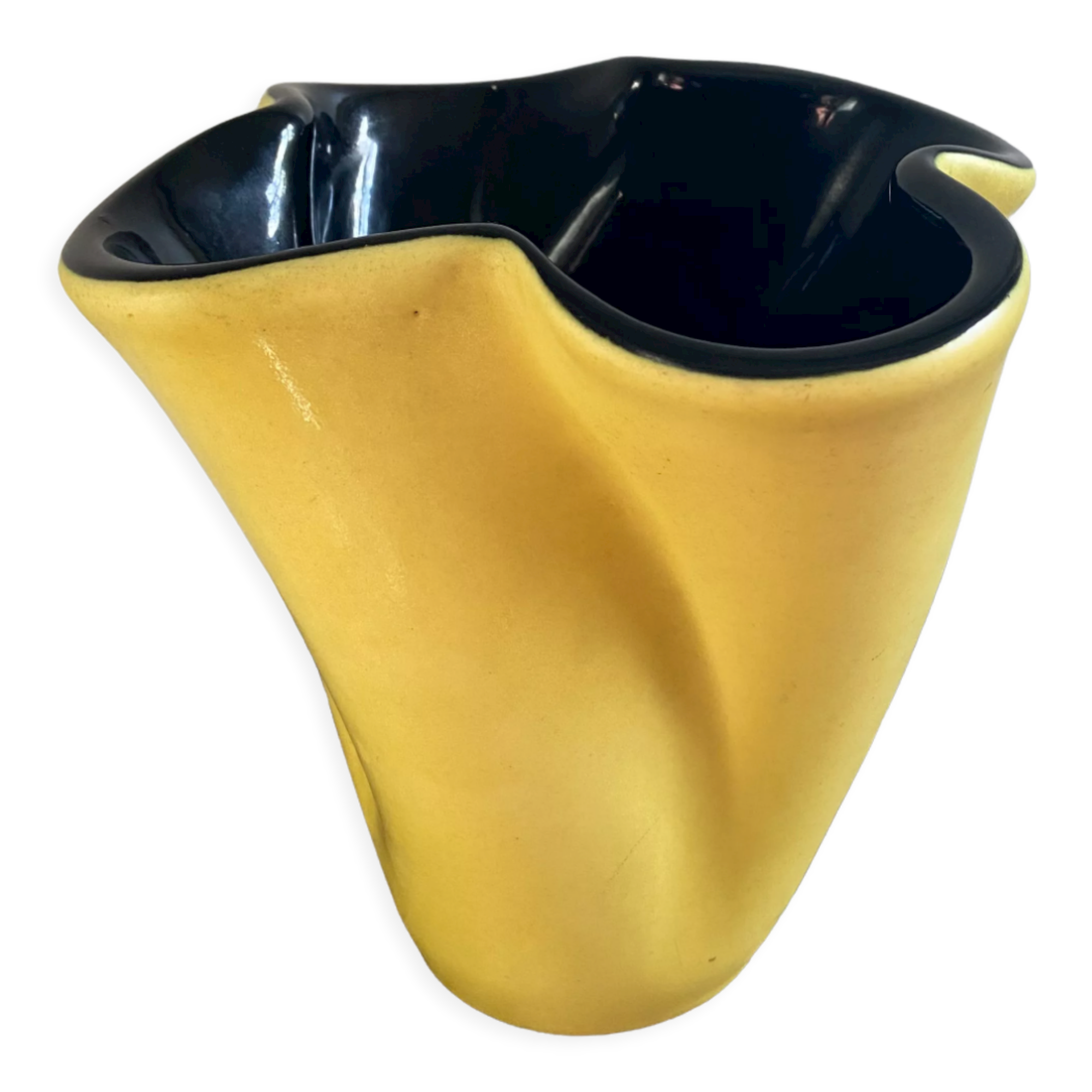 Elchinger corolla vase Yellow and black