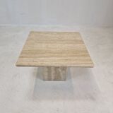 Italian coffee table in travertine, 1980s