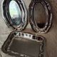 Set of mini stainless steel trays