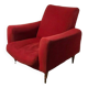 Vintage 1960s/70s armchair in short red velvet