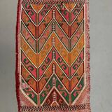 Vintage Turkish Mini Kilim 90x49 cm Wool Small Kelim Runner, shabby Chic
