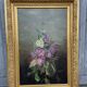 Exceptionally well-painted tableau of a bouquet of glycy.