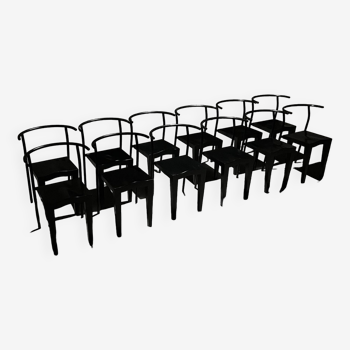 Set of 12 Dr Glob Chairs by Philip Starck for Kartell, 1980s