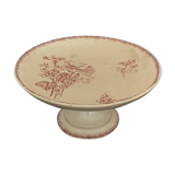 HB Compotier - Provençal Co. Terre de Fer Rouge Flowers Vintage Cake Dish