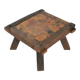 Brutalist copper and oak coffee or side table, 1970s